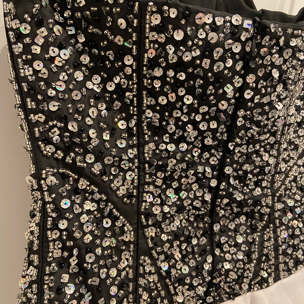 Vintage Beaded/Sequin Strapless Party Dress - Picture 7 of 14